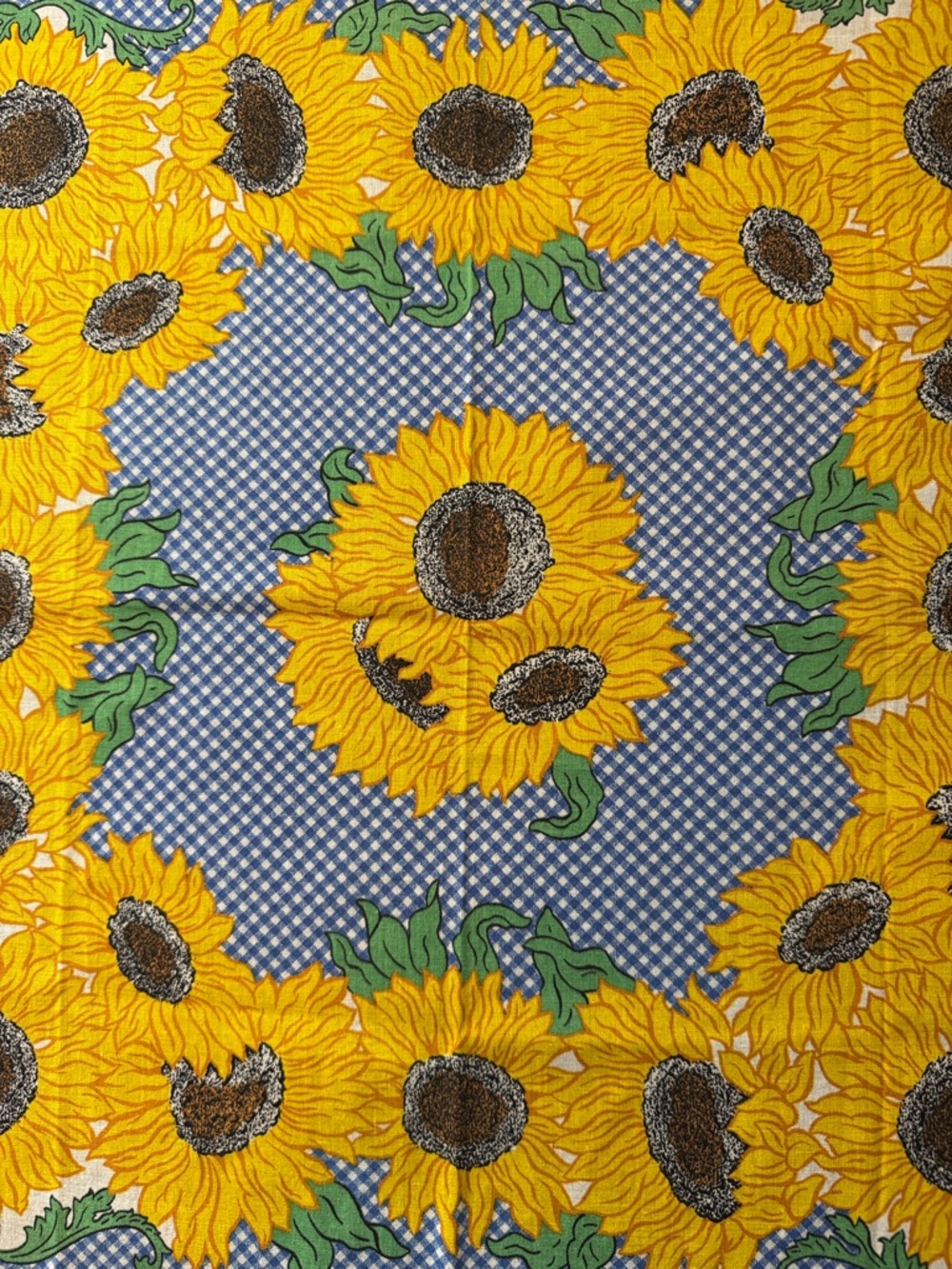 Vintage Sunflower Bandana Scarf - Picture 3 of 8